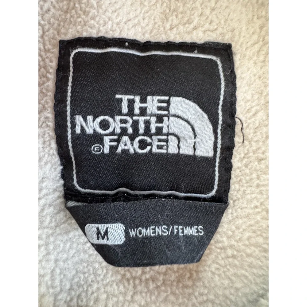 The North Face Denali Fleece Jacket Beige Sz Med Full Zip Gorpcore Outdoor Women